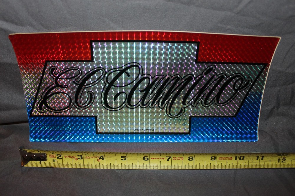 Chroma Graphics Vintage Spectra 70s 80s Auto License Plate Decal Chevy El Camino