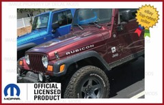 2x Jeep Wrangler RUBICON Hood Decals Stickers TJ 1997-2006 Silver Metallic SJ4T6