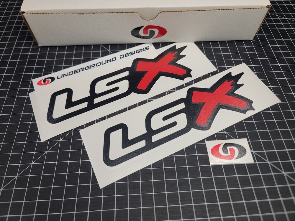 LSX Decals (2pk) Performance Racing Engine Accent Stickers LS1 LS6 LS2 LS3 LS7