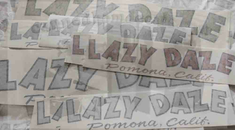 Lazy Daze Vintage Travel Trailer Motorhome Canned Ham Reproduction Decal 1960’s