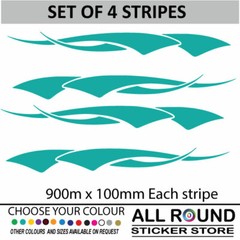 4 x Stripes Vehicle Boat RV Campervan Caravan Motorhome, truck , trailer ST01