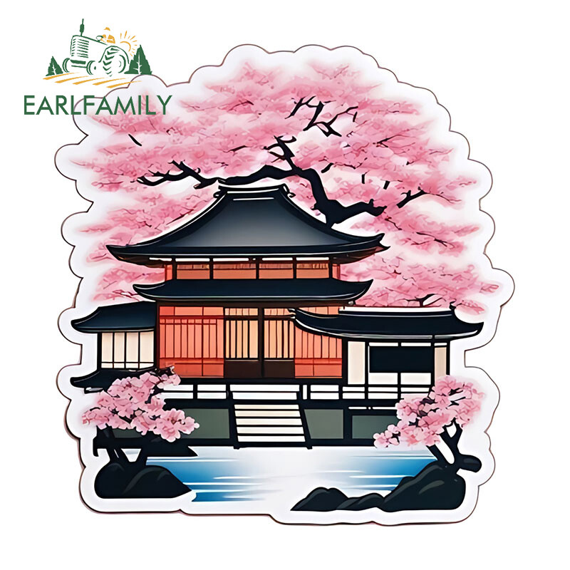 EARLFAMILY 5.1″ Creative Scenery Anime Car Decals Japanese Style Vinyl Stickers