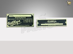 Heavy Duty Vehicle Serial Number Data Patents Plate Brass For Willys Jeeps