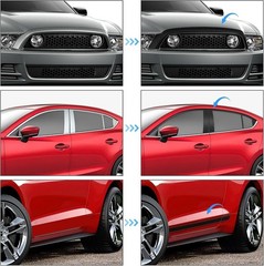 2IN X 30FT Matte Black Vinyl Wrap for Chrome Delete Window Trim Car Door Sill