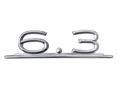New 1968-1971 Mercedes-Benz 6.3 Silver Designation Badge *1098170215