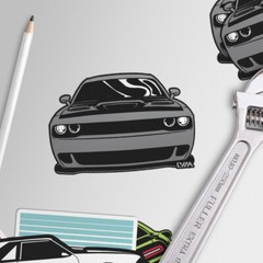 2008-2023 Dodge Challenger Front/Rear Decal/Sticker – Multiple Colors