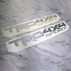 2x 3D TRD 4×4 Sport Dark Grey Pickup Side Bed Truck Logo Sticker Decal Limited