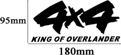 4×4 KING OF OVERLAND Off Road Decal Car Rear Side Trunk Vinyl Sticker Universal
