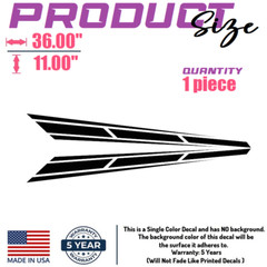 36″ Long Car Hood Decal Sticker Universal Auto Racing Body Stripe Vinyl [H6]