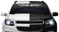 #165 TRIBAL SCROLL ACCENT Decal Sticker Windshield Window Vinyl Graphic Design