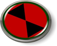 Emblem Car Sticker Chrome ROUND Bezel – 7th Infantry Division