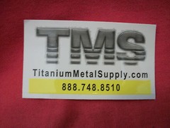 TMS Titanium Metal Supply Sticker Decal Hot Rod