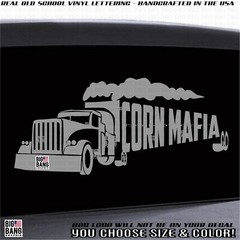 Truck Driver Vinyl Sticker TRUCKER CORN MAFIA Rig Grain Hauling Harvest Farm USA
