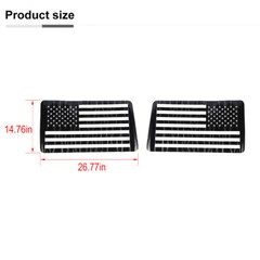Black Rear Window Sticker Trim Decals For Ford Bronco 2021+ US Flag Accessories