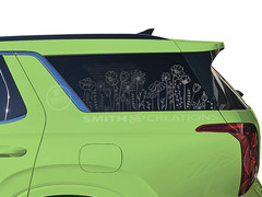Fits 2020- 2026 Hyundai Palisade Floral Line Vinyl Decals Flowers Pre cut