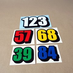 Custom Race Number Vinyl Sticker Racing Graphics Decal Car Motorcycle Dirt Bike