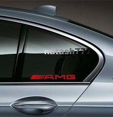 AMG Mercedes Benz E55 CLS63 E63 Racinig Decal sticker emblem logo RED Pair