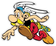 Asterix running sticker decal 5″ x 4″