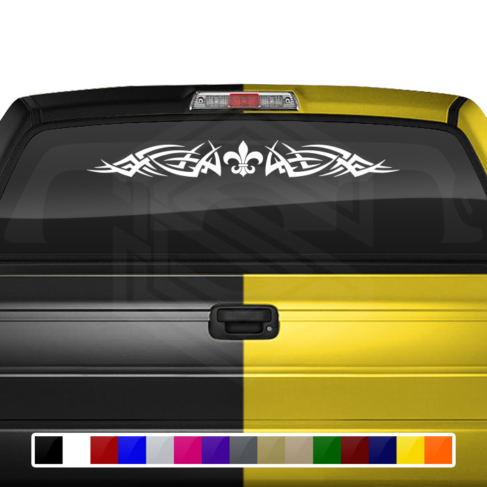 105-01 FLEUR DE LIS Windshield Decal Window Sticker Vinyl Graphic Design Car SUV