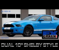 2013 – 2014 Ford Mustang Shelby Lemans Roush Style Rally Stripes Dealer Quality