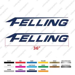 36” Felling Trailers Logo Decal Sticker – Pair (x2)