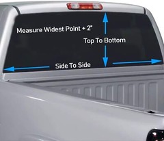American Flag Eagle Pick Up Truck SUV Rear Back Window Graphics Decal Wrap Tint
