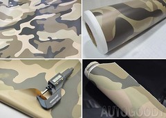 12″ x 60″ Army Camo Camouflage Desert Vinyl Film Wrap Air Bubble Free 1ft x 5ft
