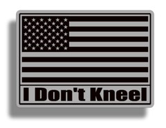 I Don’t Kneel Subdued USA American Flag Sticker Grunge Decal Car Cup Laptop
