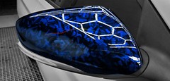 ESSMO PET Marble Forged Gloss Carbon Fiber Royal Blue Vehicle Vinyl Wrap Decal
