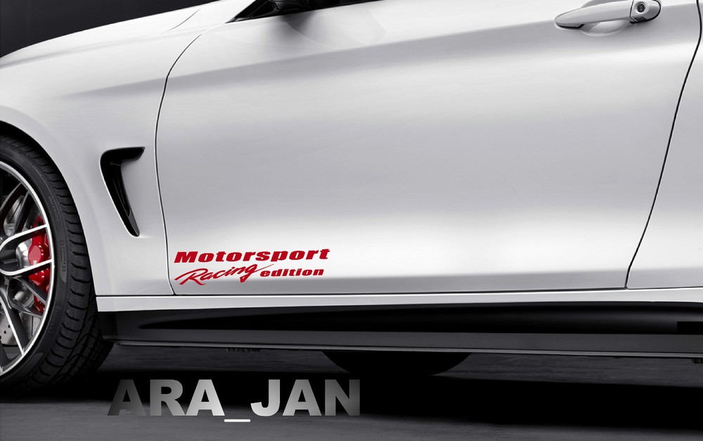 Motorsport Racing edition Vinyl Decal sport door sticker fits BMW decal RED