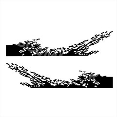 Car Splash Offroad Graphics Stickers Vinyl Decal DIY Decoration 62.99X17.72in