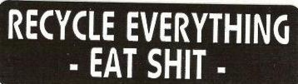 Motorcycle Sticker for Helmets or toolbox 1,493 Recycle everything eat