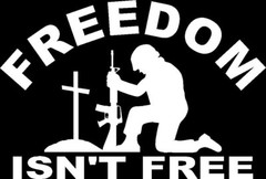 Freedom Isn’t Free Fallen Military Car Window Cut Vinyl Decal Sticker US Seller
