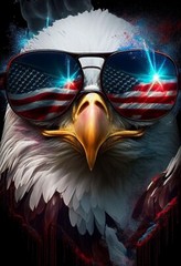 USA EAGLE RECTANGLE FLAG PROUD Vinyl Decal 6 Years RESSI+LAMINATED Free Sticker