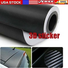12″ x 60″ Black Carbon Fiber Vinyl Film Car Sticks 3D Bubble Free Air Release