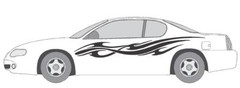 VINYL GRAPHIC #A749 SIDE DECAL AUTO SUV VEHICLE CROSS OVER SWOOSH TRUCK SUV