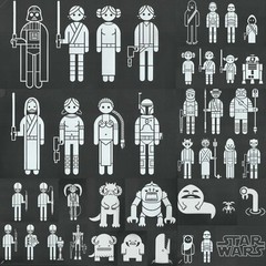 STAR WARS Stick Figure Family Car VINYL Decals – Lucasfilm Licensed – YOU CHOOSE