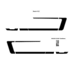Ford Mustang 2005-2009 Boss Style Side Graphic Kit – Gloss Black