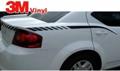 Strobe Stripe Fits: 2008 – 2015 Hood Trunk Decals Graphics for Dodge Avenger 3M
