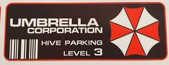 Pair Umbrella Corporation Hive Parking Sticker Multicolor Decal Adhesive zombie