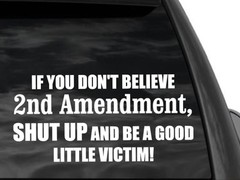 FGD Pro Gun Be a Victim Vinyl Rear Window Decal 12″ x 6″ (Gs53)