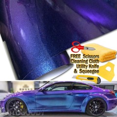 180″ x 60″ Gloss Metallic Chameleon Purple Blue Vinyl Film Wrap Air Bubble Free