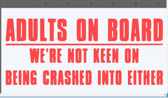 Adults On Board vinyl decal car truck laptop funny sticker sayings 7 inch New