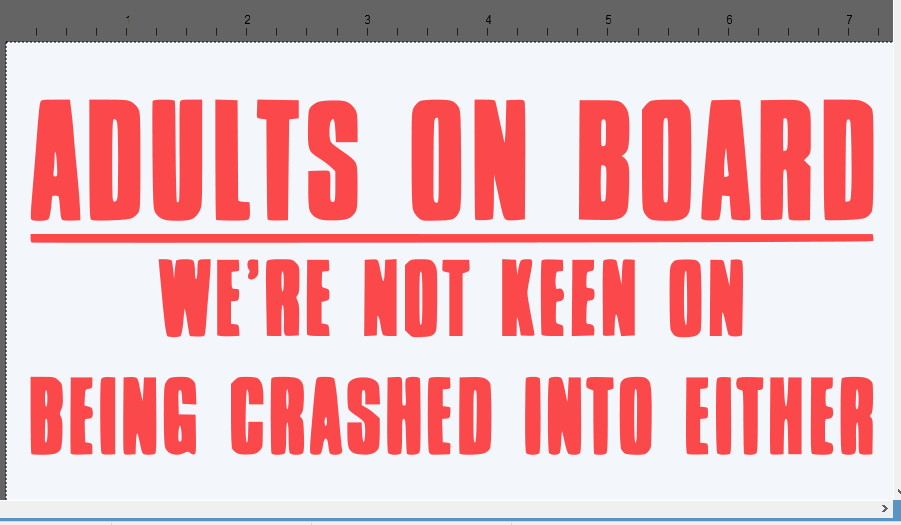 Adults On Board vinyl decal car truck laptop funny sticker sayings 7 inch New
