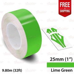 LIME GREEN 1″ 25mm Roll PIN STRIPE Car Striping Line TAPE Decal Vinyl Sticker
