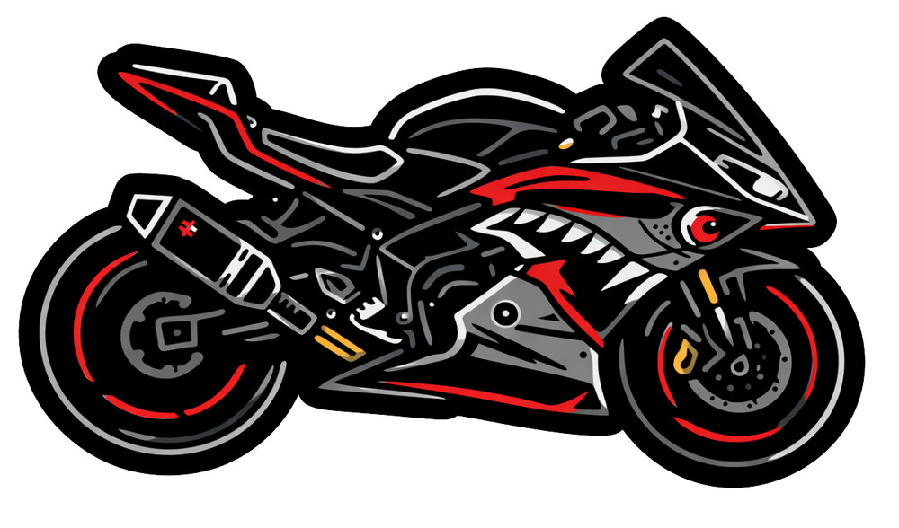 🔥👀 Motorcycle FLYING TIGER Neon Vinyl Decal Sticker 2″-18″ You Choose Size!💥