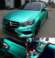 50FT x 5FT Car Wrap Metallic Matte Chrome Vinyl Sticker Bubble Free Mint Green