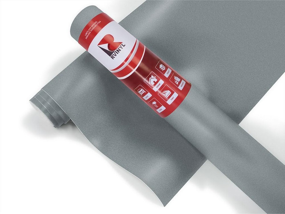 Matte Silver Vinyl Car Wrap Film 1ft x 1ft Bubble Free Sheet Roll