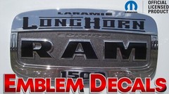 RAM 1500 2500 3500 LongHorn Emblem Decals 2013 2014 2015 2016 2017 2018