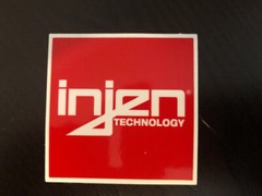 Injen technology stickeR Racing Performance. Approx 4”x4” RED WHITE Glossy